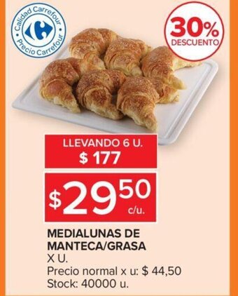 Carrefour Medialunas De Manteca / Grasa oferta