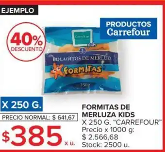 Carrefour Formitas De Merluza Kids x 250g Carrefour oferta