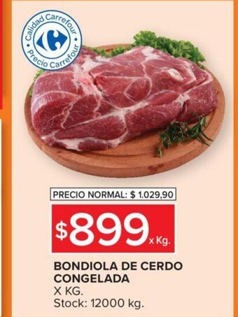 Carrefour Bondiola De Cerdo Congelada x kg oferta