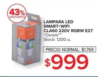 Carrefour Lampara Led Smart + Wifi CLA60 220V RGBW E27 oferta