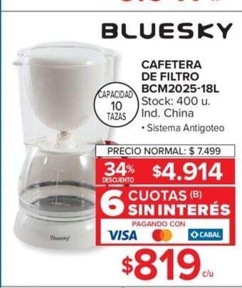 Carrefour Cafetera De Filtro BCM2025-18L oferta