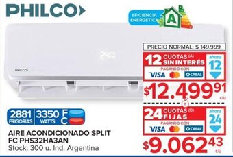 Carrefour Aire Acondicionado Split FC PHS32HA3AN oferta