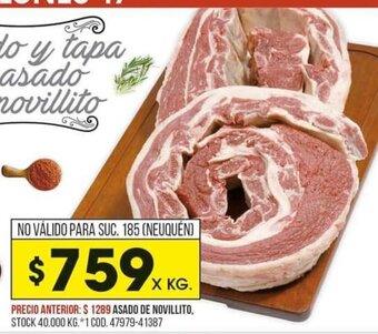 Coto Asado de Novillito oferta