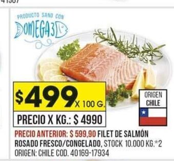 Coto Filet de Salmón Rosado Fresco/Congelado oferta