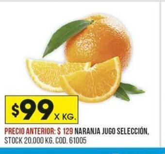 Coto Naranja Jugo Selección oferta