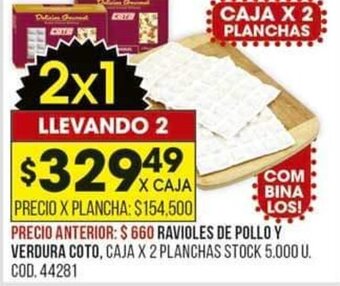 Coto Ravioles de Pollo Y Verdura Coto oferta