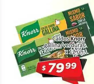Gomez Pardo Caldos Knorr Gallina Verduras x 12 un. oferta