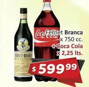 Gomez Pardo Fernet Branca x 750cc + Coca Cola x 2,25 lts. oferta