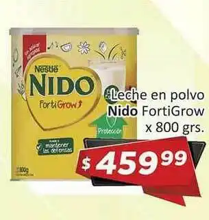 Leche En Polvo Nido Fortigrow x 800grs.
