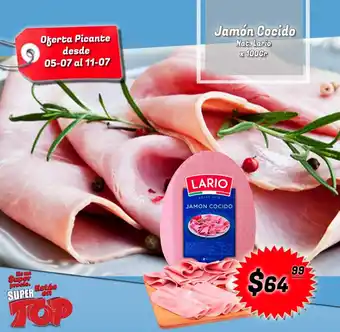 Supermercados Top Jamón Cocido Nat. Lario x 100gr oferta
