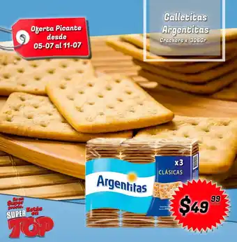 Supermercados Top Galletitas Argentitas Crackers x 306gr oferta