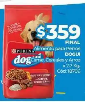 Diarco Alimento Para Perros Dogui Carne Cereales Y Arroz x 2.7 kg oferta