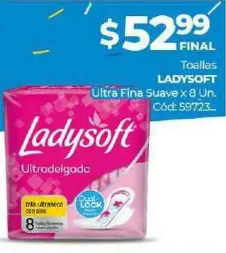 Diarco Ladysoft Toallas Ultra Fina Suave x 8 un. oferta