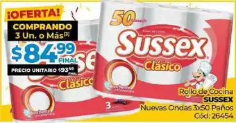 Diarco Sussex Rollo De Cocina Nuevas Ondas 3x50 Paños oferta