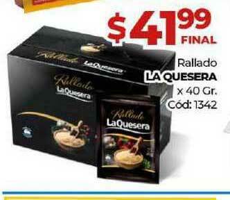 Diarco La Quesera Rallado x 40gr, oferta