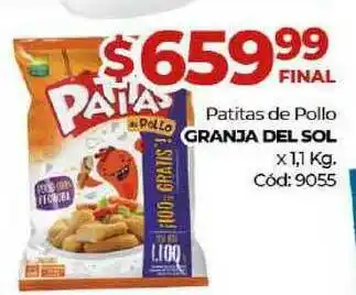 Diarco Granja del Sol Patitas De Pollo x 1,1kg. oferta