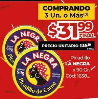 Diarco La Negra Picadillo x 90gr. oferta