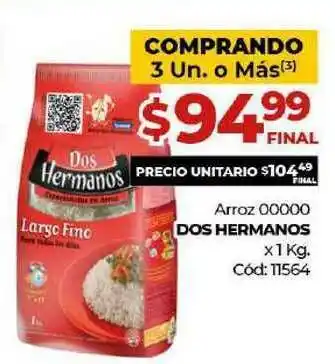 Diarco Dos Hermanos Arroz 00000 x 1kg oferta