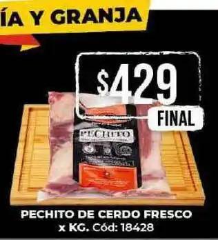 Diarco Pechito De Cerdo Fresco oferta
