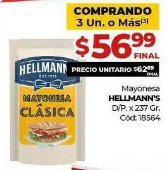 Diarco Hellmann's Mayonesa x 237gr oferta