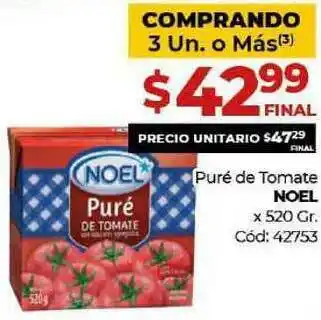 Diarco Puré De Tomate Noel x 520gr oferta