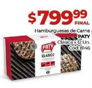Diarco Paty Hamburguesas De Carne Clásica x 12 un. oferta