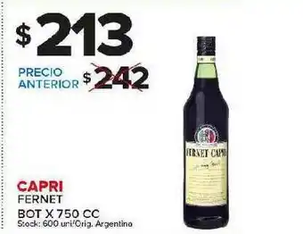 Carrefour Maxi Capri Fernet Bot x 750 cc oferta