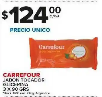 Carrefour Maxi Carrefour Jabon Tocador Glicerina 3 X 90 Grs oferta