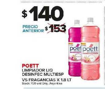 Carrefour Maxi Poett Limpiador Liq Desinfec Multiesp VS Fragancias X 1.8 Lt oferta