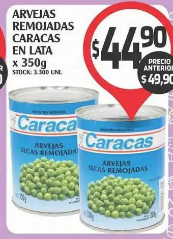 Arvejas Remojadas Caracas En Lata x 350g
