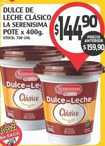 Supermercados Malambo Dulce De Leche Clásico La Serenisima Pote x 400g oferta
