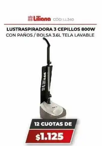 Novogar Liliana Lustraspiradora 3 Cepillos 800w oferta