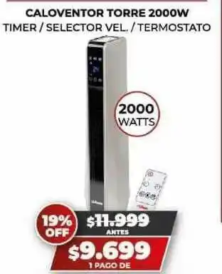 Novogar Colaventor Torre 2000w oferta