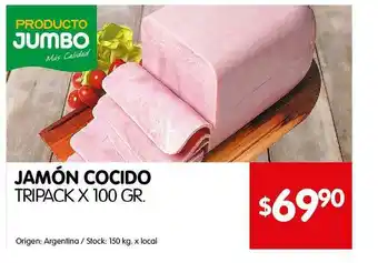 Disco Jamón Cocido Tripack x 100gr oferta