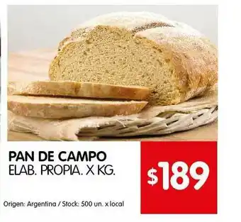 Disco Pan De Campo Elab. Propia oferta
