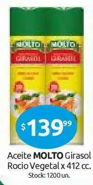 Cordiez Molto Aceite Girasol Rocio Vegetal x 412cc oferta