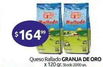 Cordiez Granja De Oro Queso Rallado x 120gr. oferta