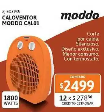 Cetrogar Moddo Caloventor Cal01 oferta