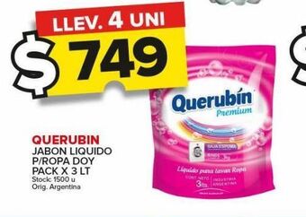 Carrefour Jabón líquido querubin x 3l oferta