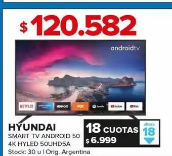 Carrefour Smart tv hyundai 50" oferta