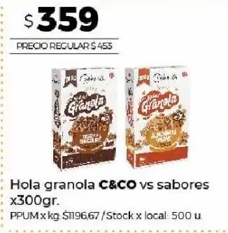 Disco Hola granola cuisine & co x 300g oferta