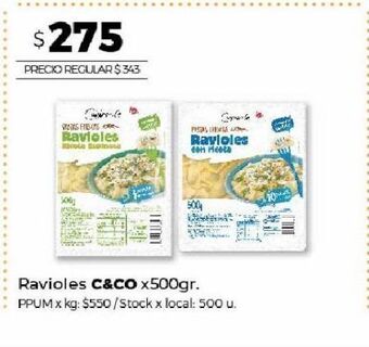Disco Ravioles cuisine & co x 500g oferta