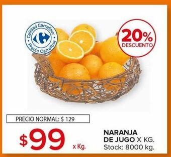 Carrefour Naranjas de jugo x kg oferta