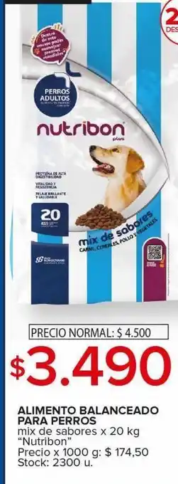 Carrefour Alimento balanceado para perros nutribon mix de sabores x 20kg oferta