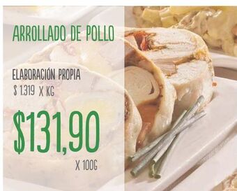 Jumbo Arrollado de pollo 100g oferta