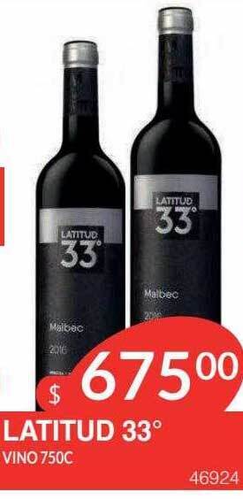 Masivos Latitud 33° vino oferta