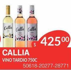 Masivos Callia vino tardio oferta