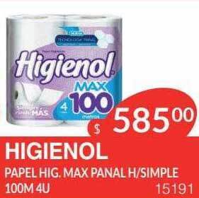 Masivos Higienol papel hig max panal h simple oferta