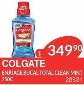 Masivos Colgate enjuague bucal total clean mint oferta
