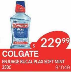 Masivos Colgate enjuage bucal plax soft mint oferta